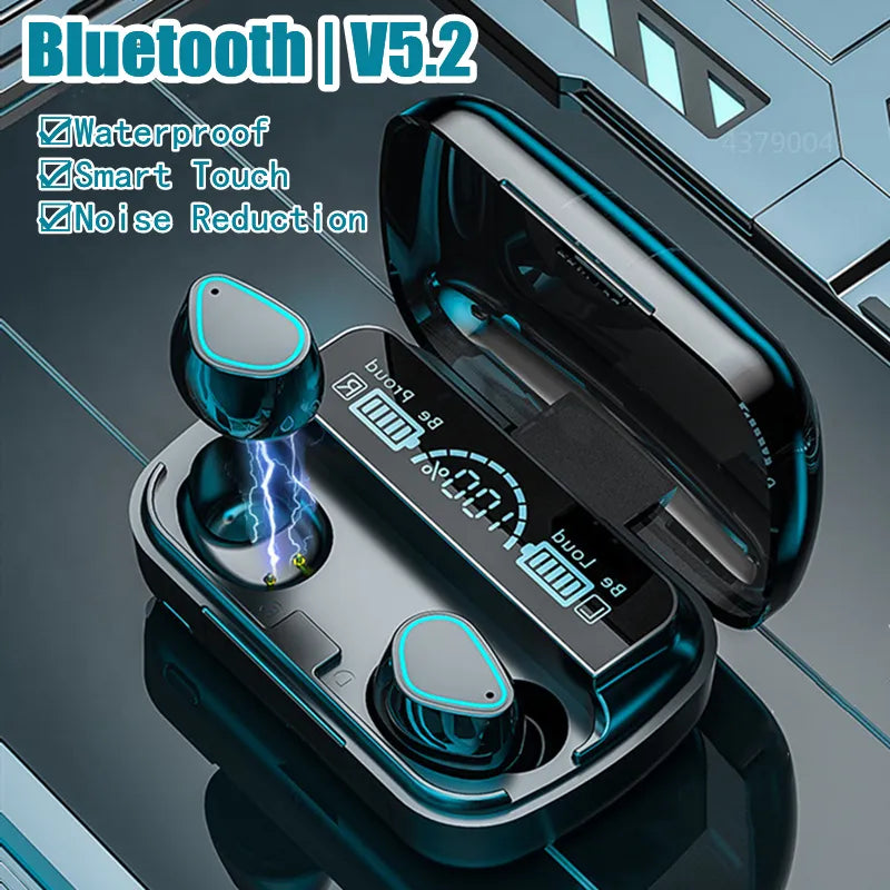 2024 New Bluetooth 5.2 Wireless TWS Earphone Smart Touch Call Headset Waterproof Noise Canceling Headphones for All Smartphones